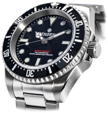 NIADI Thorn Titan Metall mit Helium Auspuff Ventil Taucheruhren Deep Waterproof NH35 Automatische Mechanische Armbanduhren
