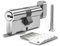 Bwintech 1 Pieza 50T/50mm Euro Cilindro Latón, 100mm Cerradura De Bola/Cono Con Mango Oval Y 5 Llaves Horizontales De Latón,Antiganzúa,Antitaladro,Antirotura,Acabado Cromado