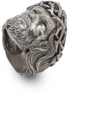 Jewellery Pit - Jésus-Christ Couronne d'épines Bague pour homme en argent sterling, bague chrétienne en argent, Jésus Couronne d'épines Bijoux en argent (71)