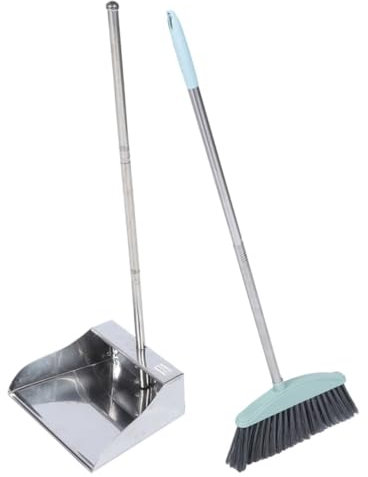 Beavorty Carpet Broom Broom and Dustpan Kit Dustpan Long Handle Floor Cleaning Tools Office and Household Use