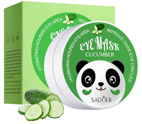 60 Pezzi Patch Contorno Occhi, Collagene Patch Occhi, Cetriolo Patch Occhi, Eye Patch, Maschera Contorno Occhi, Patch Occhi Antirughe, Anti-Rughe e Anti-Occhiaie, Rimuovi Borse e Puffiness