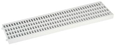 Griglia Ricambio per Canaletta Drenaggio Acqua Piovana - Grigliato modulare per canalina in Plastica 13x50 e 20X50 - Antiscivolo Antitacco - Grigio chiaro - Made in Italy (CM 13X50X2, N° 8 GRIGLIE)