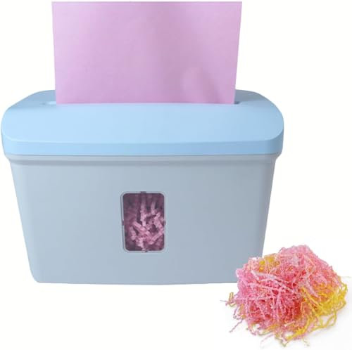 JLOZDM 7,5L Großes Raffia - Papier - Shredder mit Transparentem Visualisierungsfenster, Dualer Ersatzbürsten, Sicherheitsschutz, Ideal für Geschenkdekoration, Kompatibel mit 25g - 70g Papier