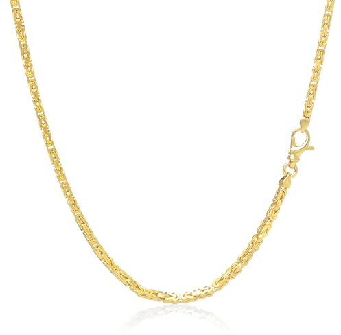 Rodium - Goldkette herren 585 echtgold, Goldkette herren 585 massiv, Gold kette männer echt 585, Männer gold 585 halskette, Breite 2.0 mm, Lange 55 cm, Gewicht 17,70 g