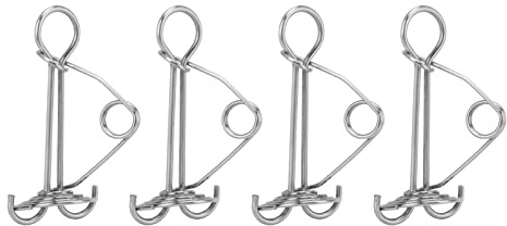 ANKROYU Markisenanker, Seilspanner, Zeltheringe, 4 Stück, Edelstahl-Feder-Deckhering, Spiral-Erdnägel für Camping, Boot, Wandern, Outdoor, Garten, Balkon, Deck