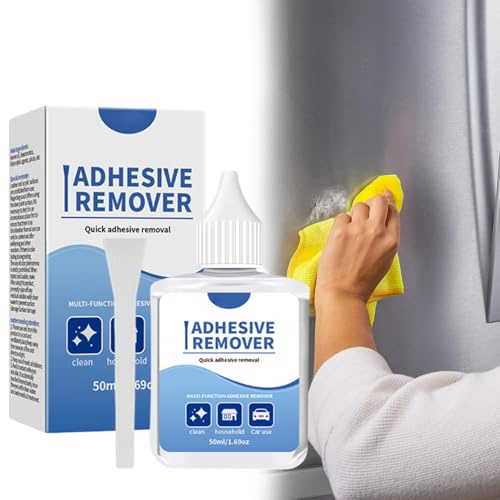 Decolle Etiquette,Dissolvant Colle 50ML,Decolle Adhesif,Dissolvant Adhésif,Adhesive Remover,Multipurpose Sticky Residue Remover,pour Etiquettes Tenaces,Autocollants