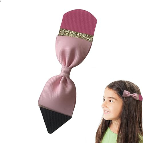 Accesorios para el cabello para niñas de vuelta a la escuela - Clip de de pelo lápiz, lindas bandas de cinta, lazos para el pelo con clip de para niños pequeños, niños, estudiantes