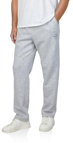 JACK & JONES Jogginghose Herren lang JPSTKANE Landon Uncuffed SWT Pants Relaxed Fit Sporthose Trainingshose Freizeithose, Größe:XL, Farbe:Light Grey Melange (12297454)