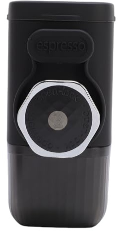 Caffettiera Portatile, Piccola Caffettiera da Viaggio Facile da Pulire Azionata Manualmente per il Campeggio (BLACK)