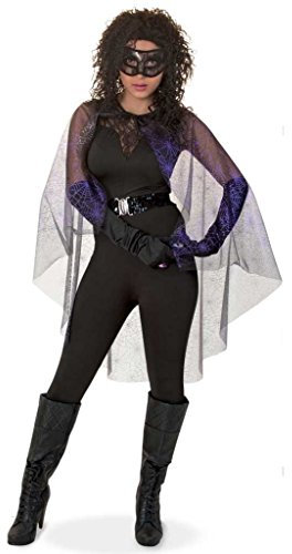 KarnevalsTeufel.de Kostüm Spiderlady Halloween Spinnenumhang Überwurf Halloween Fasching Einheitsgröße