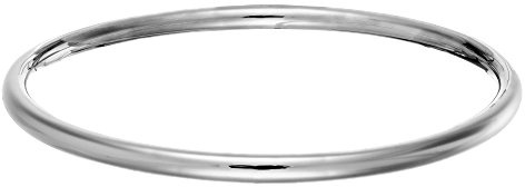 Silverly Klassischer Armreif aus Massivem 925er Silber für Teenager-Tochter | 4mm Runde Silberarmreifen für Damen | Minimalistisches Sterling Silber Armband | Elegantes Schlankes Design