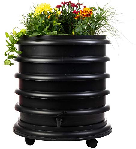 WORMbox | Wormery Worm Farm composter 3 Black Trays + Planter | 48 liters | Organic Waste Compost, make your Worm Castings