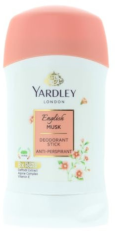 Yardley English Musk - Desodorante antitranspirante en barra, 40 g