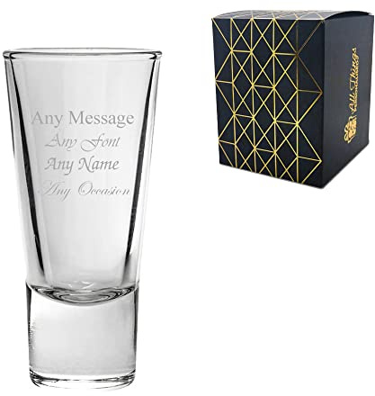 Personalised Engraved 70ml Ypsilon Liqueur Espresso Glass, Gift Boxed, Perfect for Any Occasion