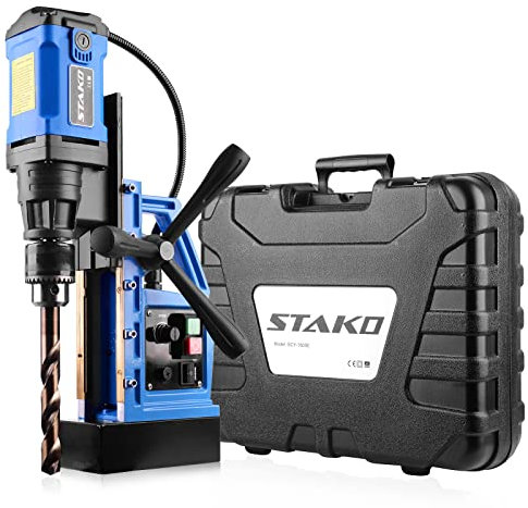 STAKO SCY-1600E Max Ø 40mm Magnetbohrmaschine 1480 W mit Koffer – Magnetkraft 11500N – Max Drehzahl 680 U/min – tragbare Kernbohrmaschine für Metallbearbeitung mit Bohrfutter B16 3-16mm – Leight 10 kg