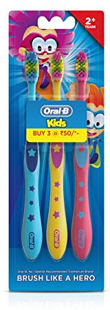 Oral-B Kids Toothbrush, Extra Soft (Pack of 3)