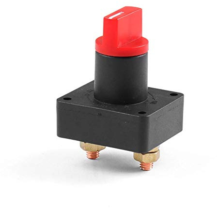 Batterie Trennschalter,Asudaro Auto Batterieschalter 12V 100A Hauptschalter Hauptbatterie-Netzschalter Akku Power Cut Off Schalter für Boot Motorrad Yacht Auto KFZ Bus RV UTV-Fahrzeug,Schwarz