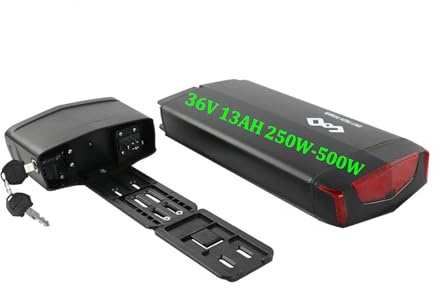 UPP Batterie de vélo de Porte-Bagages arrière pour vélo électrique/vélo électrique - Batterie au Lithium-ION pour 1000W 750W 500W Bafang Tongsheng et Autre Moteur(avec Chargeur,48V 36V)