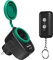 DEWENWILS Juego de enchufes inalámbricos con mando a distancia para exteriores, juego de enchufes inalámbricos programables, IP44, 1 enchufe con 1 mando, 3680W, alcance 30 m, negro