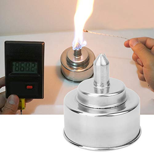 Lab Spirit Lamp, Stainless Steel 200ml Anti-Explosion Lab Alcohol Burner Stainless Steel Alcohol Lamp Burner Laboratory for Burning Liquid Chemical Goods