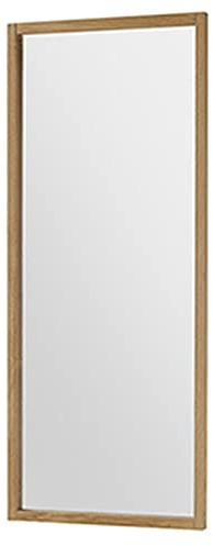 Robas Lund Garderobenspiegel mit Rahmen Eiche Massivholz, BxHxT 50x120x2 cm