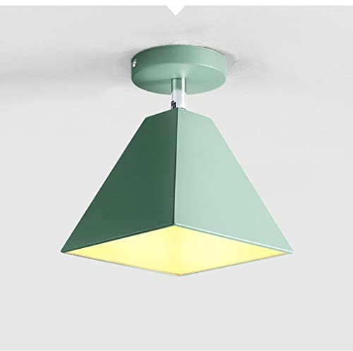 E27 Deckenleuchten Modern Nordic Deckenlampe Kreativ Design Flurlampe Eisen küchenlampen Schlafzimmer Deckenbeleuchtung Balkon Eingang Gang Balkon Treppe Decken Licht 17 * 20.5cm,Grün