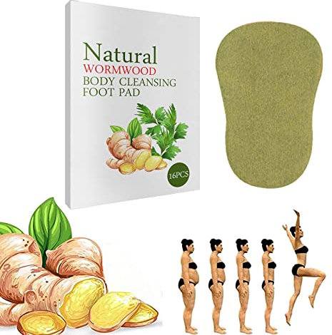 48/96/160Pcs Pure Health Wormwood Body Det_oxing Pads, Anti Swelling Ginger Detoxing Patch, Natur Herb Wormwood Foot De_tox Pads, De_tox Foot Pads (16Pcs)
