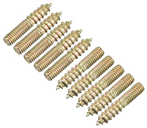 uxcell M4x20mm Hanger Bolts, 24pcs Double Ended Thread Dowel Screws for Wood Furniture Connecting