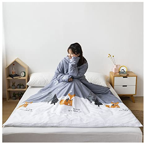 tragbare steppdecke mit ärmeln Wearable Decke Mit Ärmeln, Lazy Quilt Mit Zwei Ärmeln Und Reißverschluss Auf Der Rückseite, Sofa Decke, EIN Geschenk Für Eine Frau Mutter Der Frau (Size : 150x200cm)