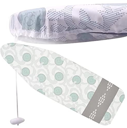 ZJIEX 110x35cm 120x38cm Bügelbrettbezug, 100% Baumwolle, BüGeltischbezug Universal, Bedruckter Bügelbrett Bezug, Bügelbezug Mit Komfortpolsterung(36x13in(92x33cm))