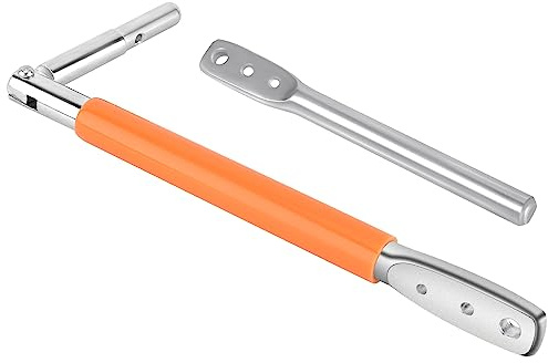 Wire Fence, T Post Clips Tool with Winder 3 Holes Wire Twister Wire Fence Fastener for Bender Tool Installation Repair Tool for Wire Fence (Orange)