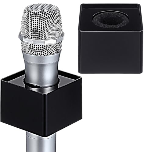 ibasenice Portable Microphone Station Logo Flag Square Injection Moulded Interview Mic Branding Box Abs Plastic for Professional Media Events Broadcasting