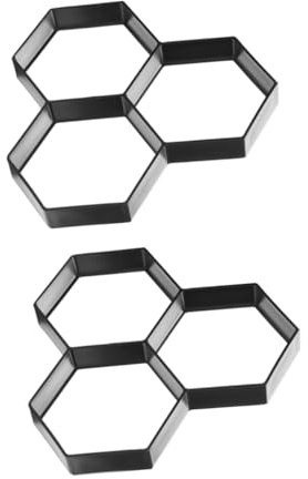 CAXUSD 2stücke Hexagon Pflasterform Aus Kunststoff Bodenform Für Gartenwege Betonfliesen Und Gehwege Wiederverwendbare Gießform Für Kreative Außenbereiche