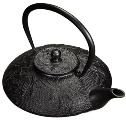 ALturN Théière en Fonte, Bouilloire à thé, théière Traditionnelle Japonaise en Fer avec infuseur résistant à la Chaleur, Bec verseur et poignée, cuisinière