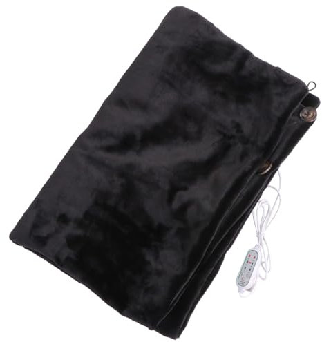 MERRYHAPY Heizdecke usb beheizter schal kuscheldecke warm heater blanket warmedecke warm blanket Schulterdecke Pflege-Hoodie wärmender Schal für den Winter elektrischer Schal Nerzvlies Black