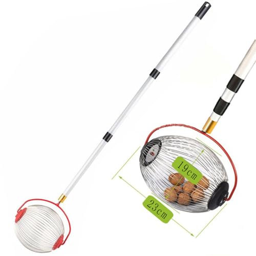 Djowyh Nusssammler Rollsammler | Apfelsammler Obstsammler - Garten Walzenernte Maschine - Einziehbarer Ausleger Aus Aluminiumlegierung Zur Verwendung - 70 Bis 127 cm