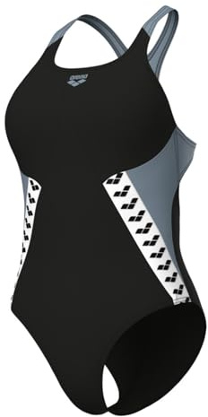 ARENA Stripe Badeanzug Pro Back für Damen, Farbe:Schwarz, Größe:40