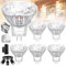 Benaton 6 Piezas Bombilla Halógena MR11 12v 20w, 35mm GU4 Halógena Bombilla, Ahorro De Energía Halógena MR11, Blanco Cálido 2700K Reflector Lámpara, MR11 Foco Bombilla Regulable con Cubierta de Vidrio