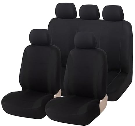 GDUTBC Auto Sitzbezüge für BMW 1 Series 114 116 118 123 125 140 5Seats, Autositzbezüge Sitzschoner Schonbezüge Wasserdicht Vorne Hinten Schonbezüge, Auto Innenraum Zubehör,A Black