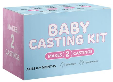 Genérico Kit Para Hacer Moldes De Manos - Molde de Yeso para Manos de Bebé | Set De Moldeado Para Recuerdo Del Primer Cumpleaños Y Navidad Con Huellas Infantiles