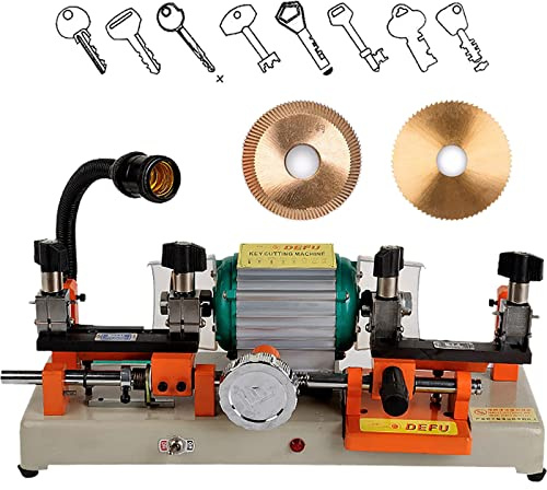 GCLCPAEN Fresatrice Verticale, Macchina Duplicatrice A Doppia Chiave, Taglio Manuale, 2 Morsetti, Avanzamento A Volantino Rotante, per Il Taglio di Oggetti Metallici, per Ferramenta