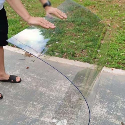 Klare Polycarbonatplatten für Dächer, Glasersatz, Sicherheitsfolie aus Acrylkunststoff für Schuppenfenster, Markisen für Gartengewächshäuser im Freien, Terrassenüberdachung, 4 mm, 60 x 60 cm