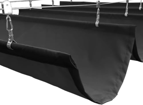 Voile d'ombrage rétractable pour terrasse, pergola, extérieur, toile imperméable, 3 x 4 m, pour terrasse et terrasse, idéale pour le jardin et les espaces extérieurs - Noir