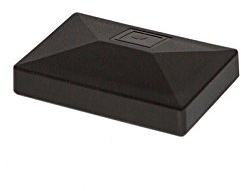 Pfostenkappen 10er-Set – Kunststoff RAL 9005 Schwarz – für 60x40mm Zaunpfosten – UV-beständig – Zaunzubehör