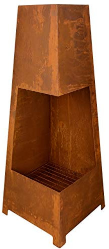 Braciere da giardino, effetto ruggine, caminetto da terrazzo