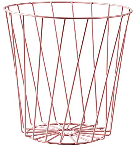 Hacoly PapierkorbMetall Hoch Papiereimer Papierkörbe Mülleimer Convenient Durable Müllkorb für Büro Badezimmer Wohnzimmer Abfalleimer - Hell Rosa