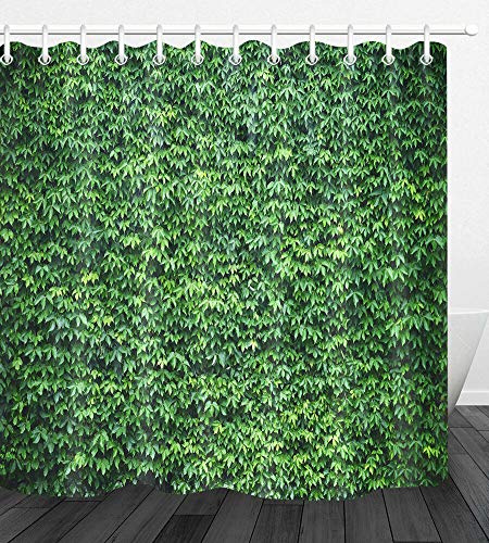 JHTRSJYTJ Ivy green leaf wall Shower curtain is suitable for bathroom,polyester waterproof,12hooks,180X200cm,home decoration