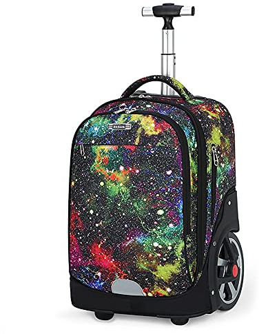 ANSIEDIO Schulrucksack mit Rädern, Schulrucksack für Kinder, mit großem Fassungsvermögen, Kinderkoffer, Trolleybox