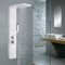 LARS360 Panel de Acero Inoxidable 4 en 1 Con Ducha de Mano, Lluvia, Masaje y Cascada - Sistema Para Cuarto de Baño, Color Blanco