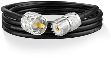 Superbat HF VHF UHF Stecker auf Buchse PL259 SO239 Verlängerungskabel RG8X Koaxialkabel 10FT Low Loss UHF kabel 50 Ohm für CB Funk Ham RadioAmateurfunk SWR Meter Dummy-Last Antennenanalysator 3m | PL259 auf SO239 Jumper für Marine VHF Ham Radio Antenne Shack Duplexer Tuner Dummy Load SWR Meter usw.